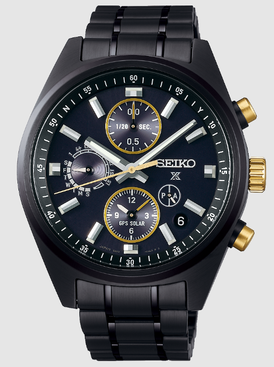 Seiko Prospex GPS Solar Chronograph Speedtimer Limited Edition 100th Anniversary Of Seiko In Black SSH169J1 Replica Watch